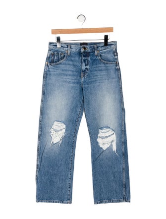 Khaite Mid-Rise Wide Leg Jeans