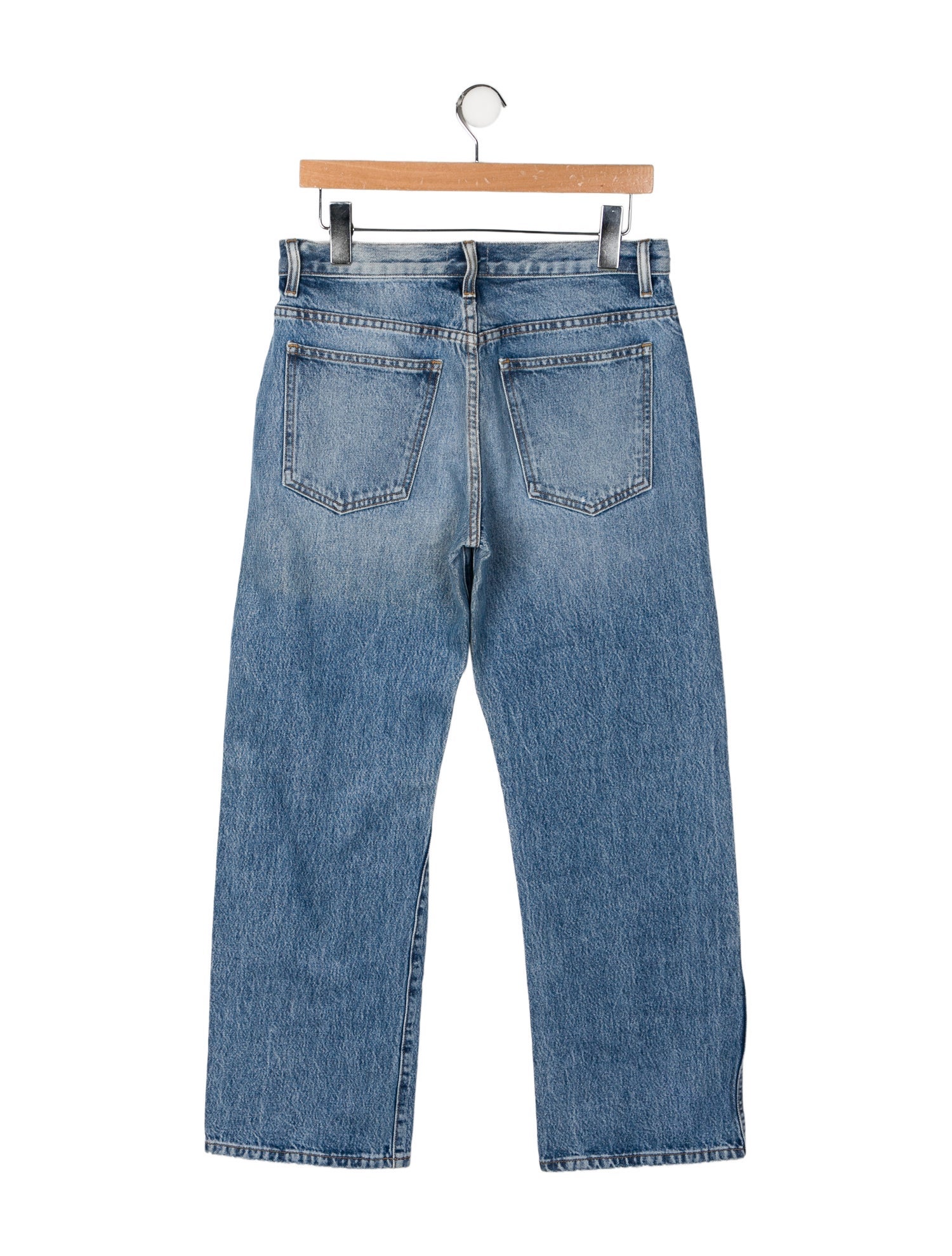 Khaite Mid-Rise Wide Leg Jeans