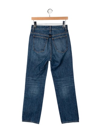 Khaite High-Rise Straight Leg Jeans