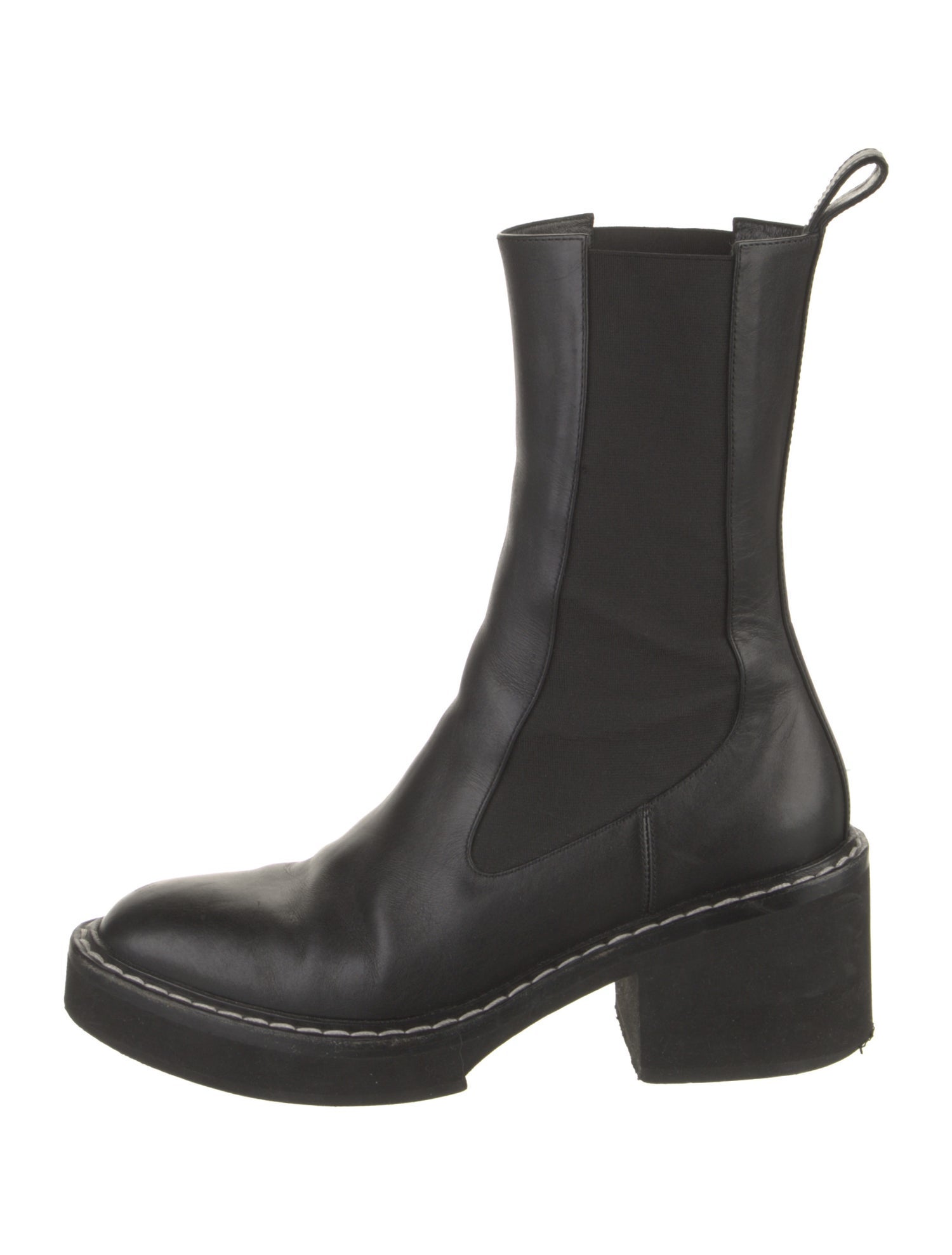 Khaite Leather Chelsea Boots