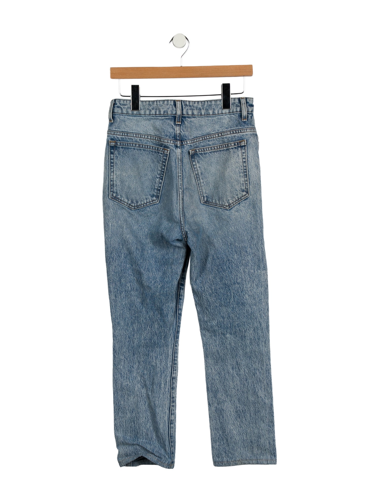 Khaite High-Rise Straight Leg Jeans