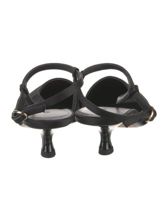 Khaite Satin Slingback Pumps