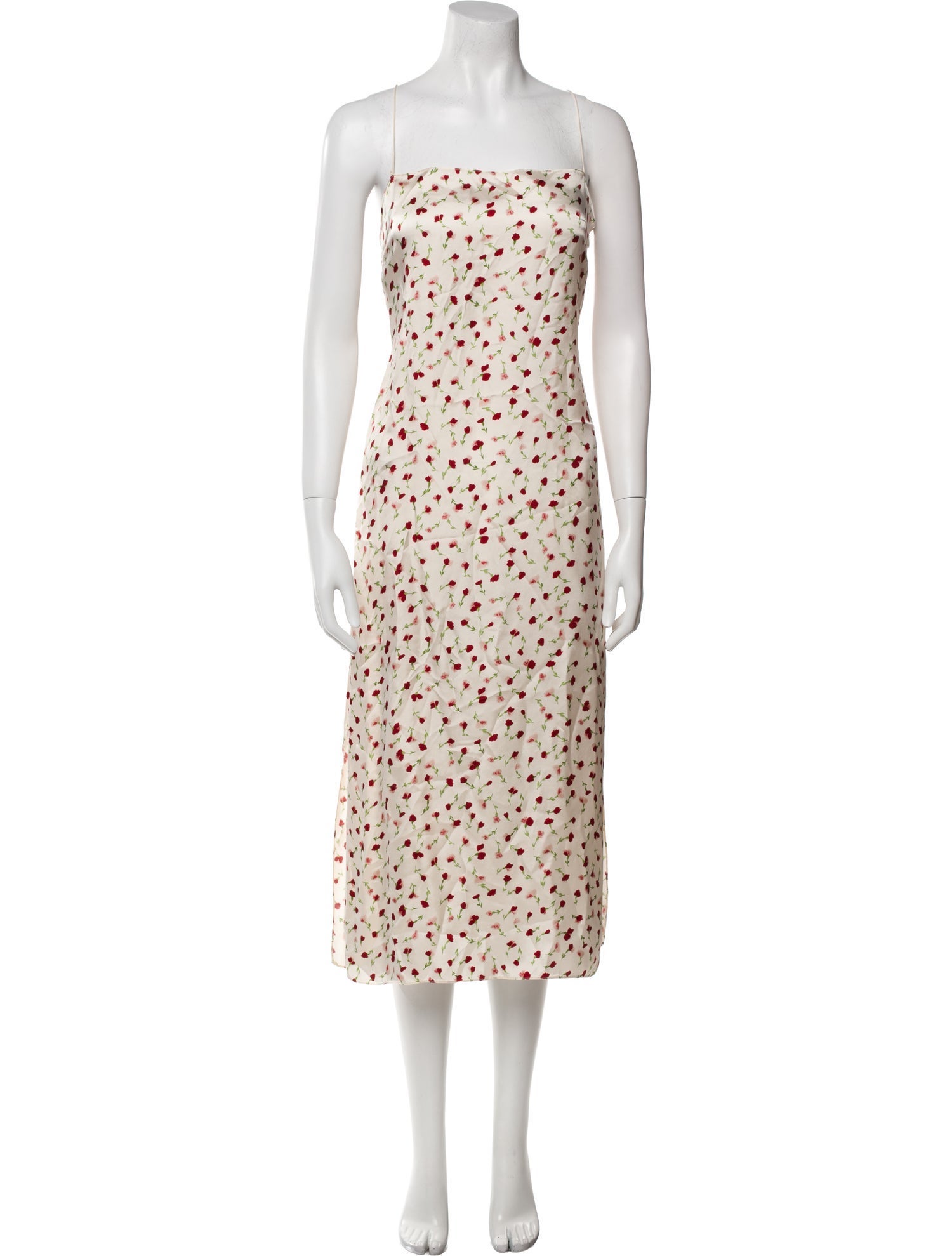 Khaite Polka Dot Print Midi Length Dress