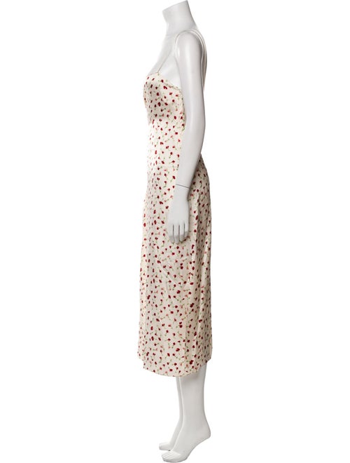 Khaite Polka Dot Print Midi Length Dress