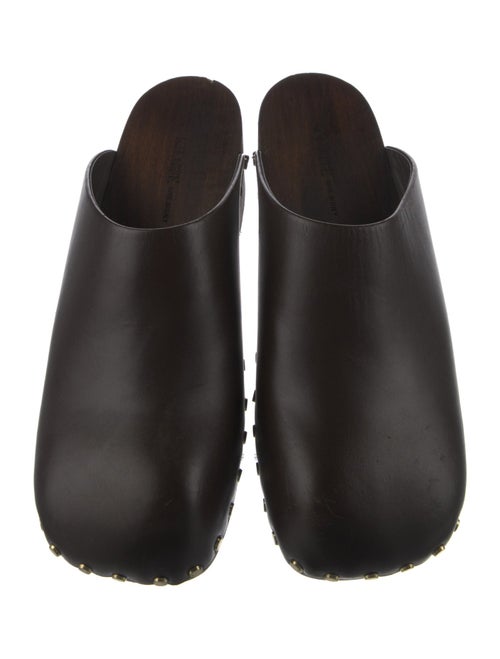 Khaite Leather Studded Accents Mules