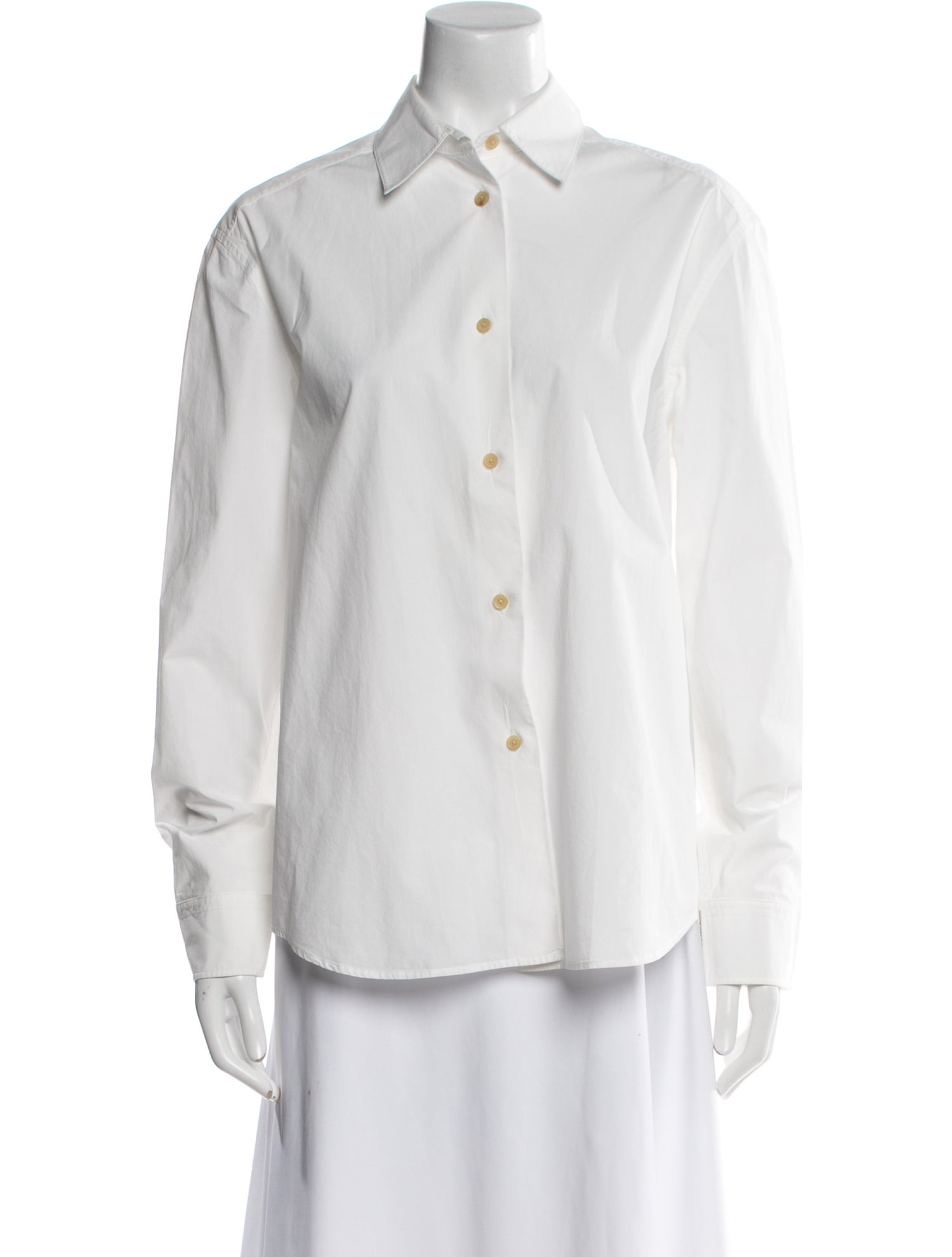 Khaite Long Sleeve Button-Up Top