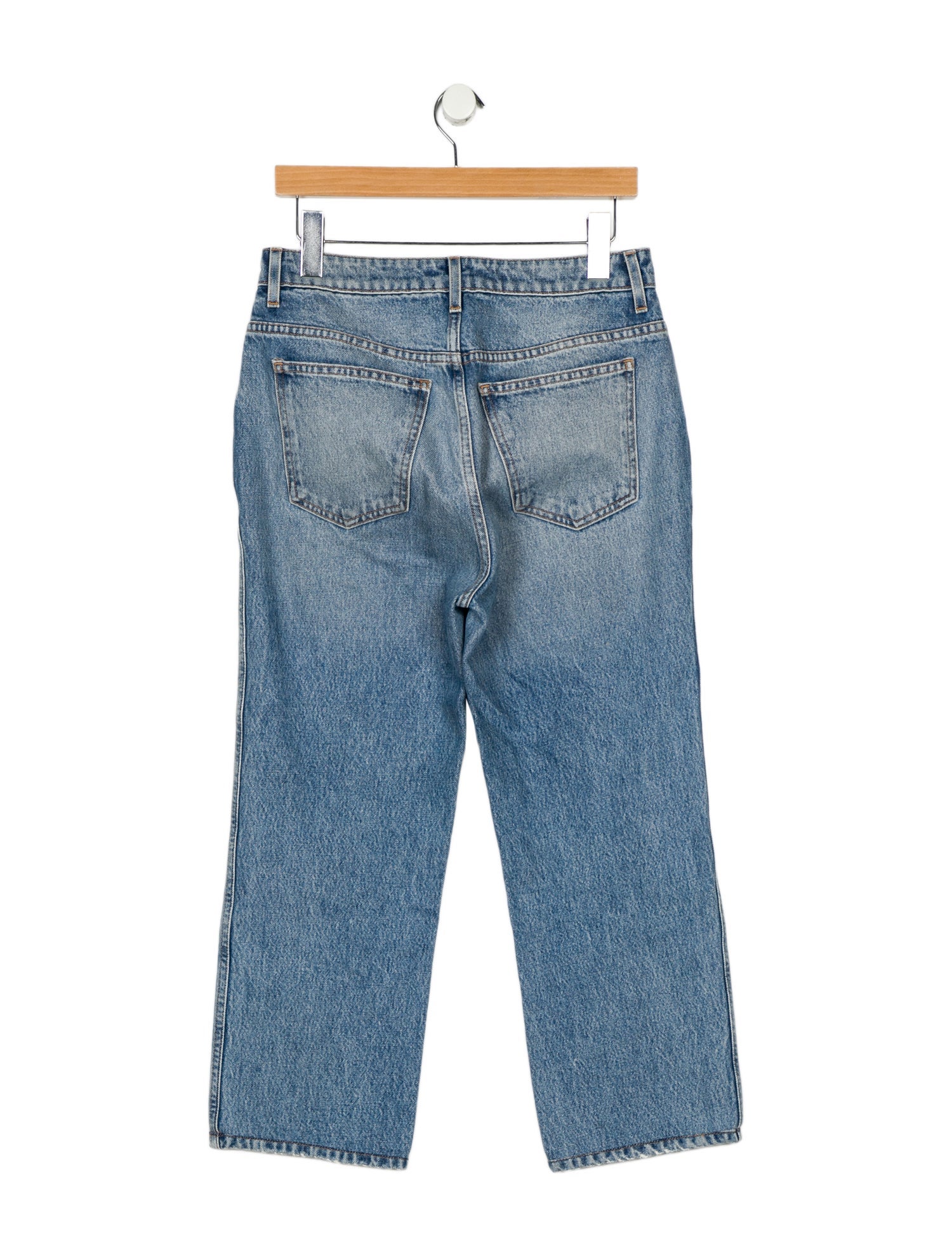 Khaite High-Rise Straight Leg Jeans