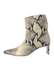 Khaite Leather Animal Print Boots