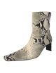 Khaite Leather Animal Print Boots