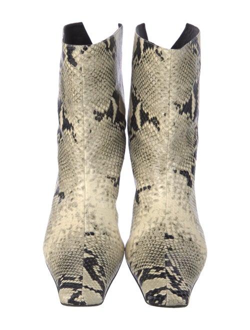 Khaite Leather Animal Print Boots