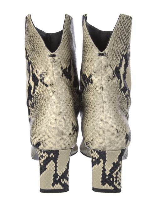 Khaite Leather Animal Print Boots