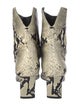 Khaite Leather Animal Print Boots