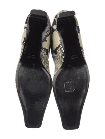 Khaite Leather Animal Print Boots