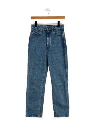Khaite High-Rise Straight Leg Jeans
