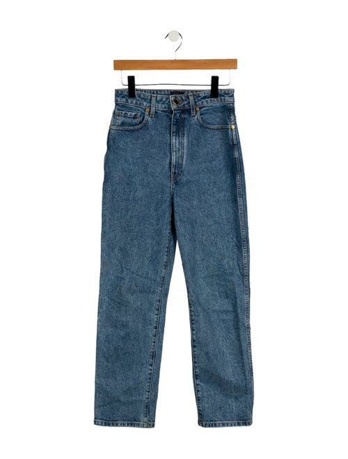Khaite High-Rise Straight Leg Jeans