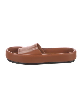 Khaite Leather Slides