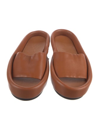 Khaite Leather Slides