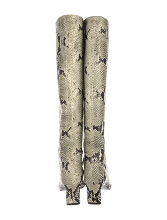 Khaite Snakeskin Animal Print Boots