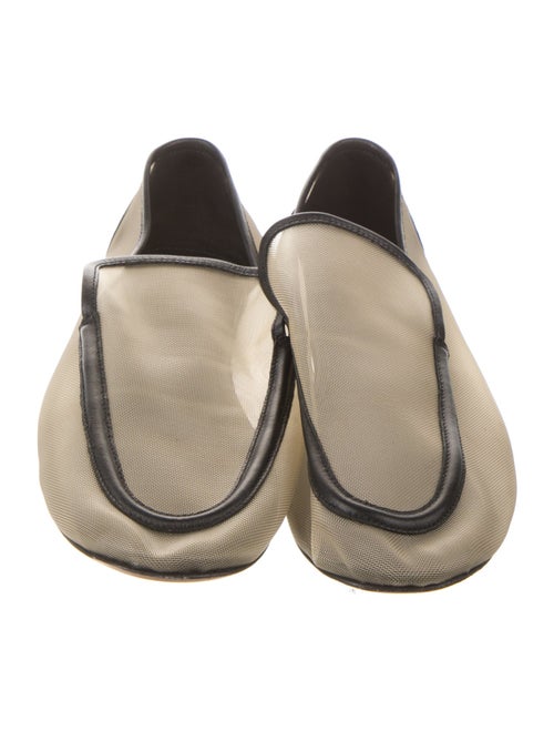 Khaite Mesh Leather Trim Embellishment Ballet Flats