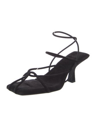 Khaite Suede Slingback Sandals