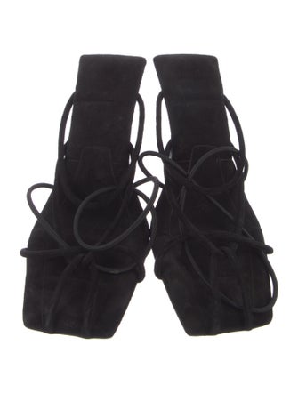 Khaite Suede Slingback Sandals