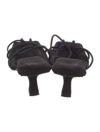 Khaite Suede Slingback Sandals