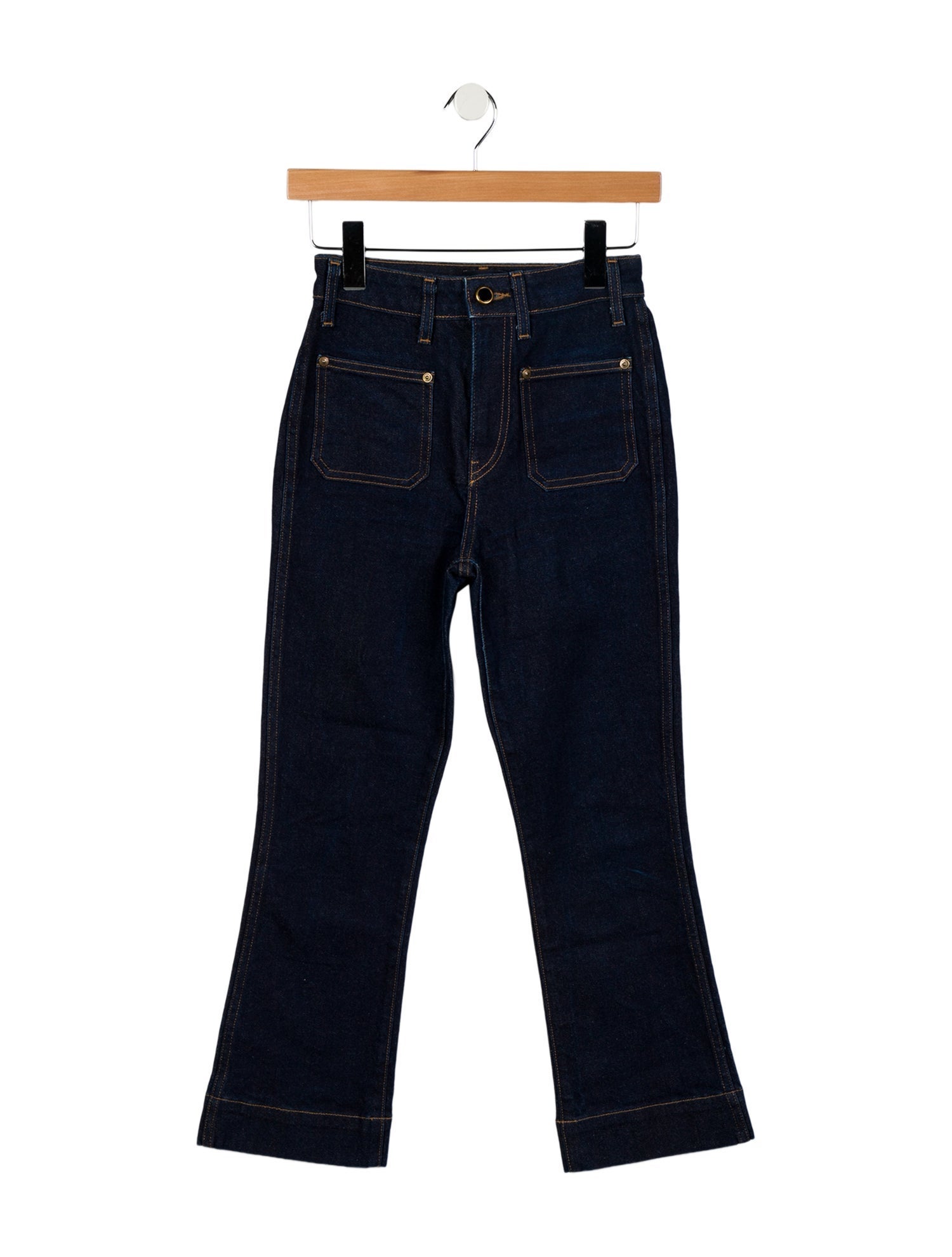 Khaite Mid-Rise Straight Leg Jeans