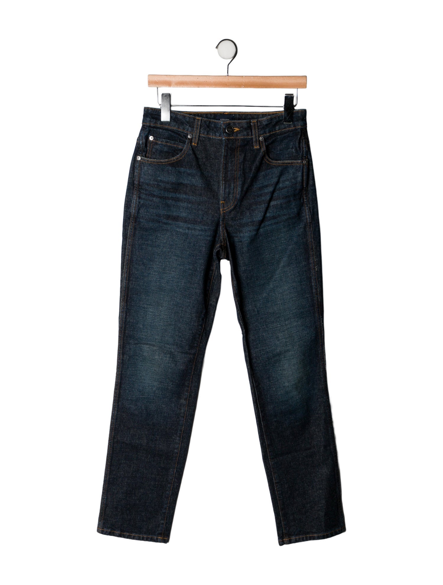 Khaite High-Rise Straight Leg Jeans