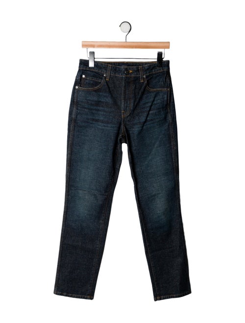 Khaite High-Rise Straight Leg Jeans