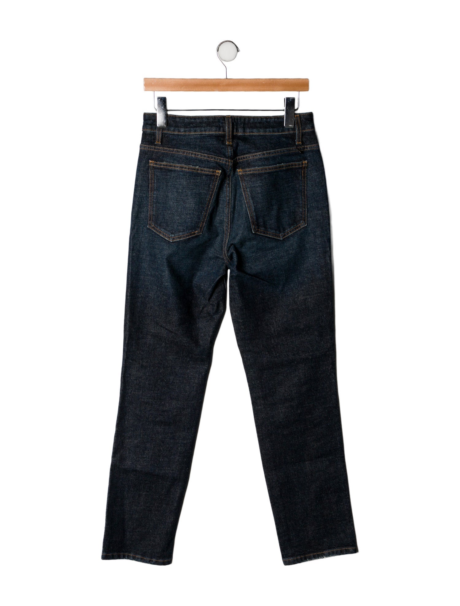Khaite High-Rise Straight Leg Jeans