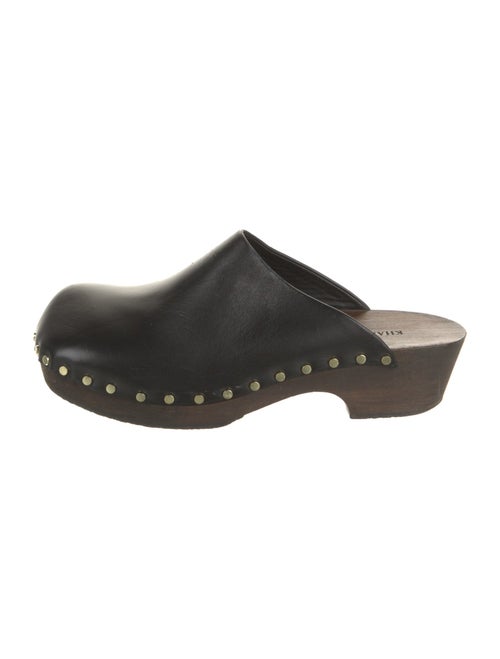 Khaite Leather Studded Accents Mules