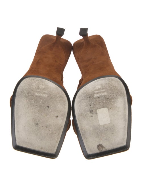 Khaite Suede Pleated Accents Slides