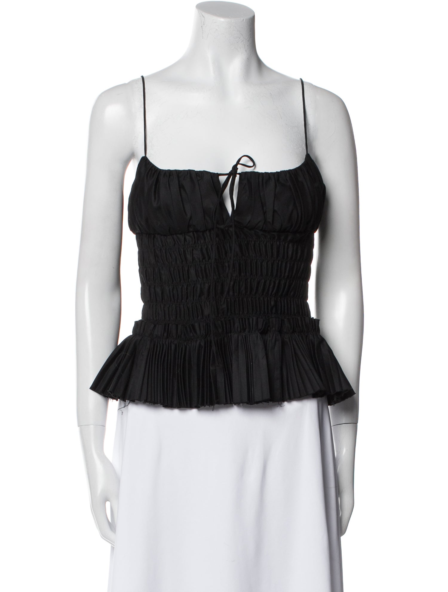 Khaite Square Neckline Sleeveless Crop Top