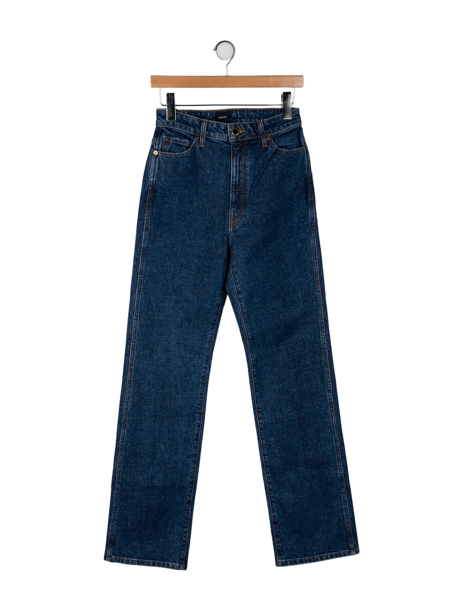 Khaite High-Rise Straight Leg Jeans