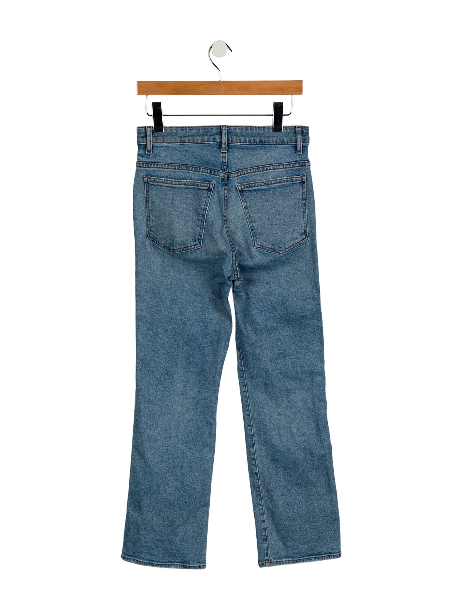 Khaite High-Rise Straight Leg Jeans