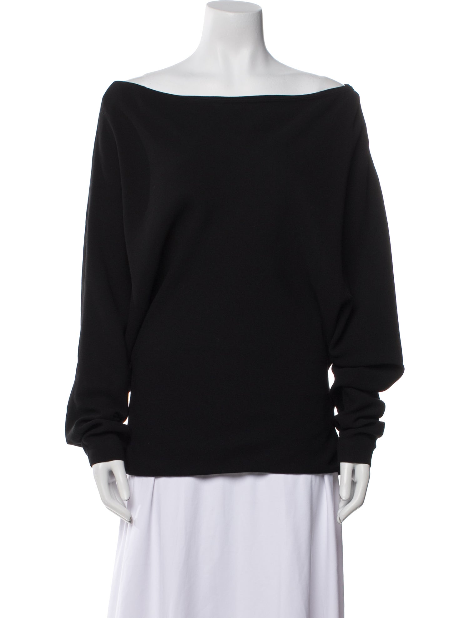 Khaite Bateau Neckline Long Sleeve Blouse