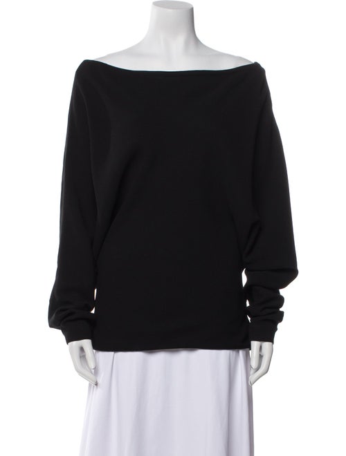 Khaite Bateau Neckline Long Sleeve Blouse