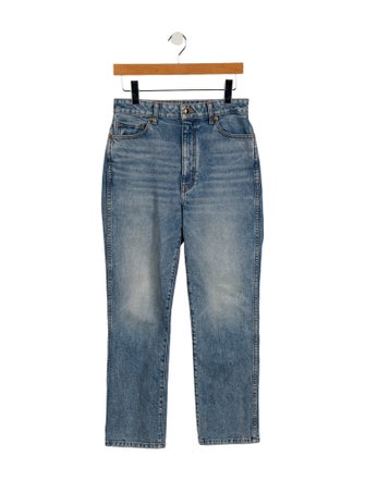 Khaite High-Rise Straight Leg Jeans