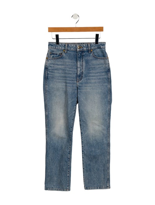 Khaite High-Rise Straight Leg Jeans
