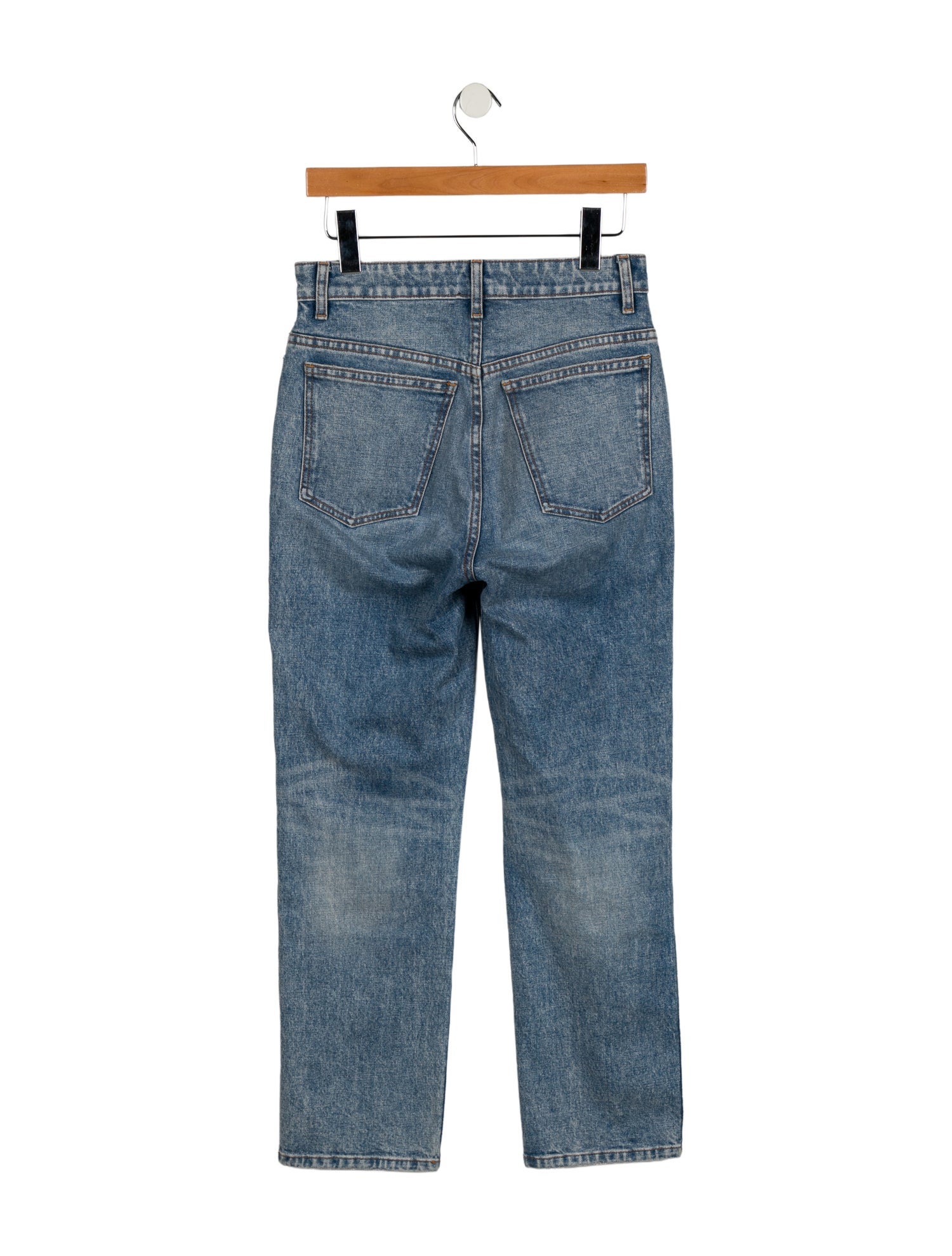 Khaite High-Rise Straight Leg Jeans