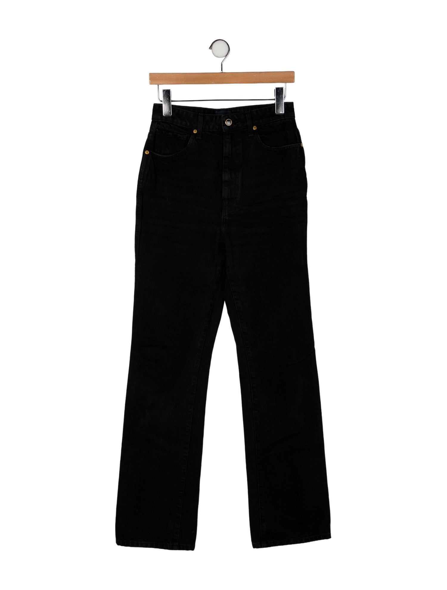 Khaite High-Rise Straight Leg Jeans