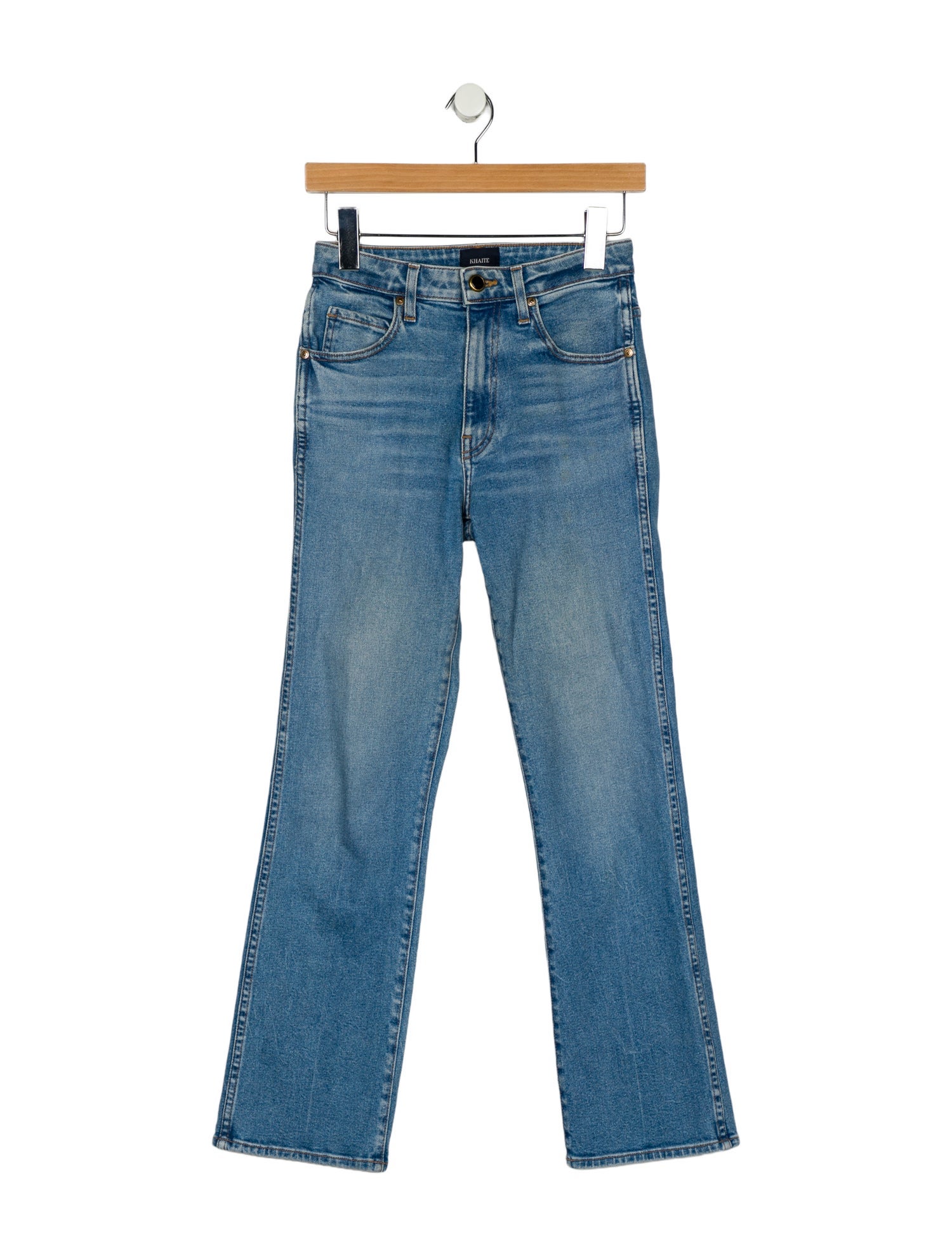 Khaite Mid-Rise Straight Leg Jeans