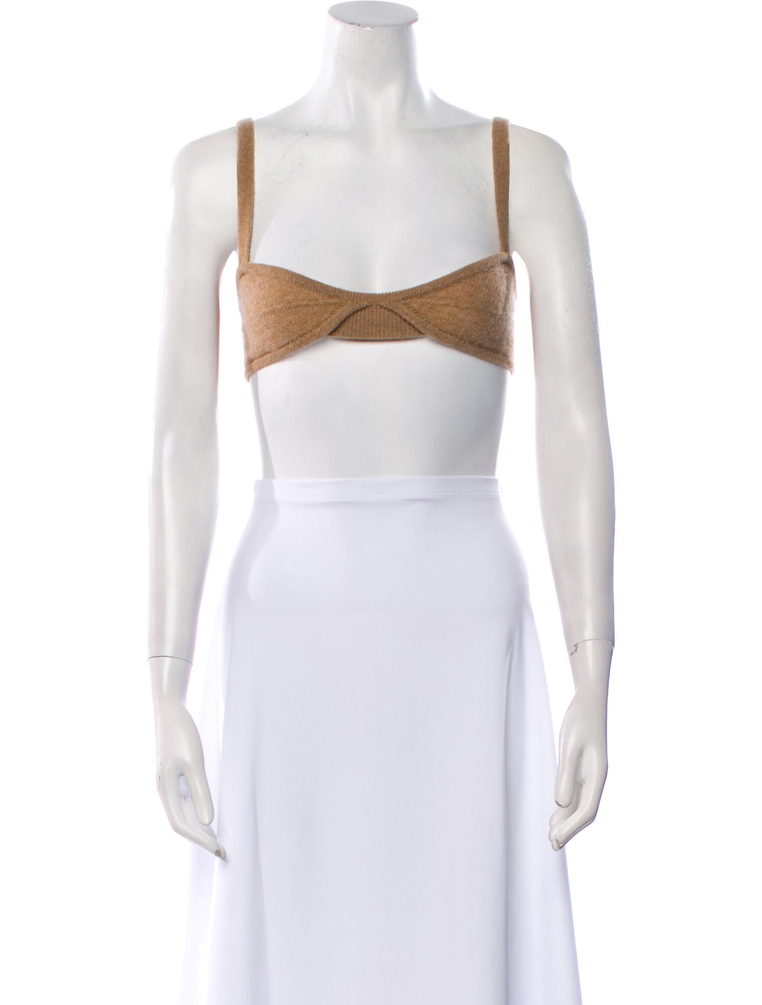 Khaite Cashmere Square Neckline Crop Top