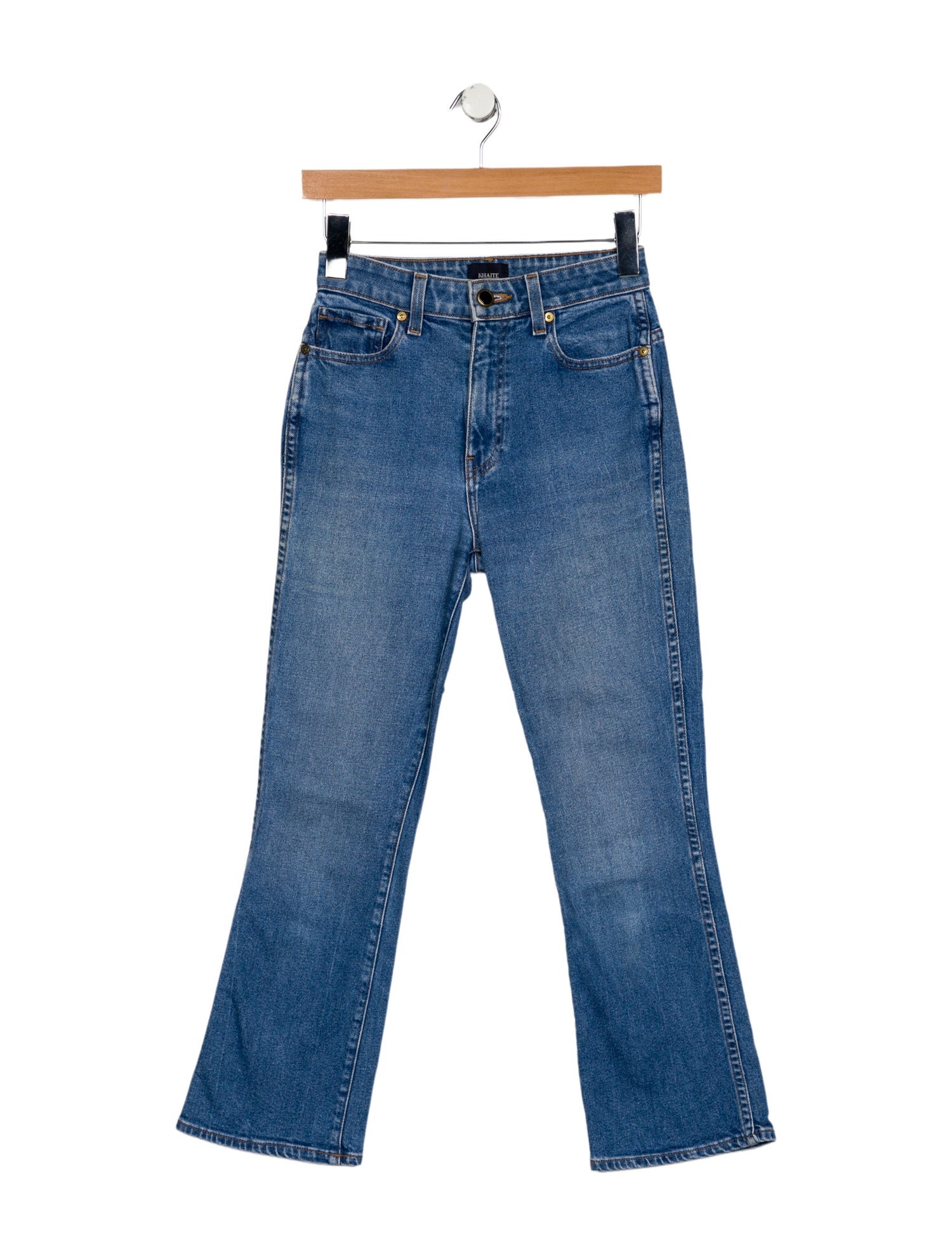 Khaite Mid-Rise Straight Leg Jeans