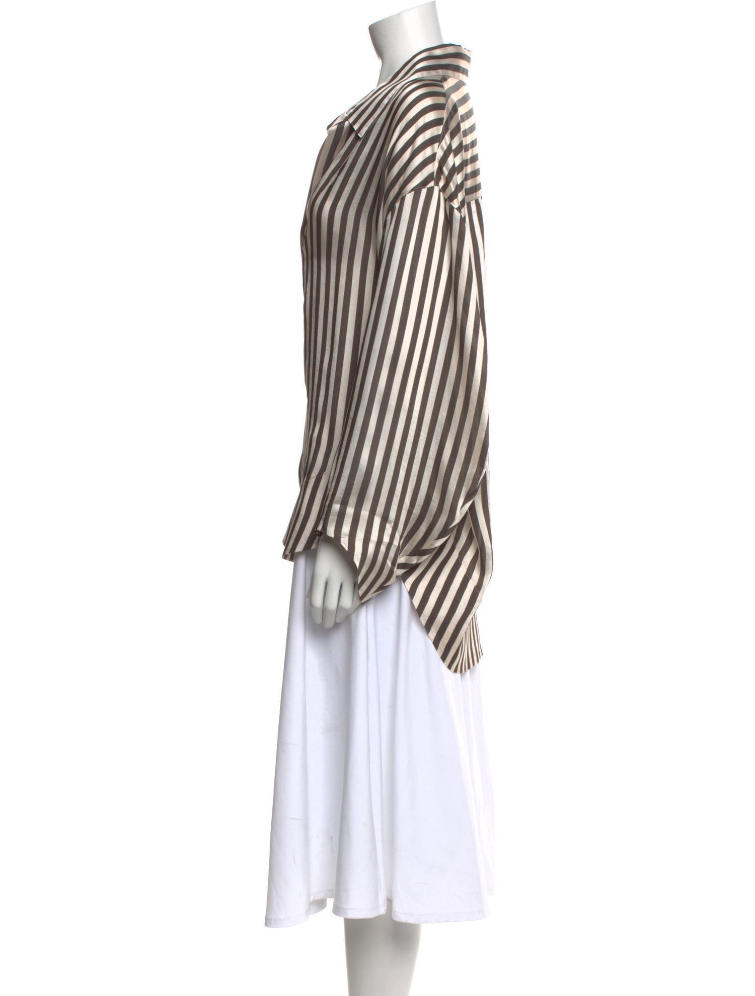 Khaite Striped Long Sleeve Tunic