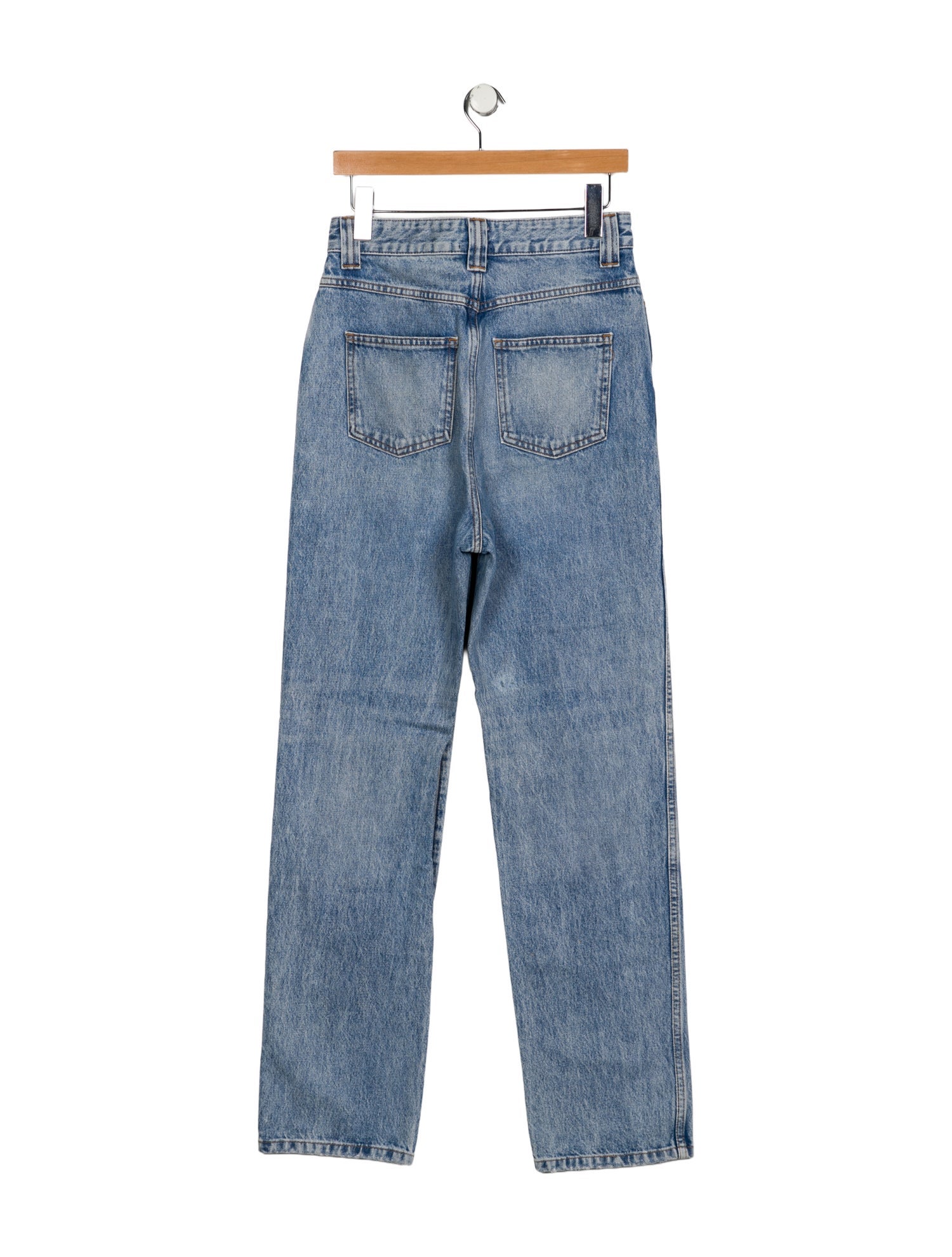 Khaite High-Rise Straight Leg Jeans
