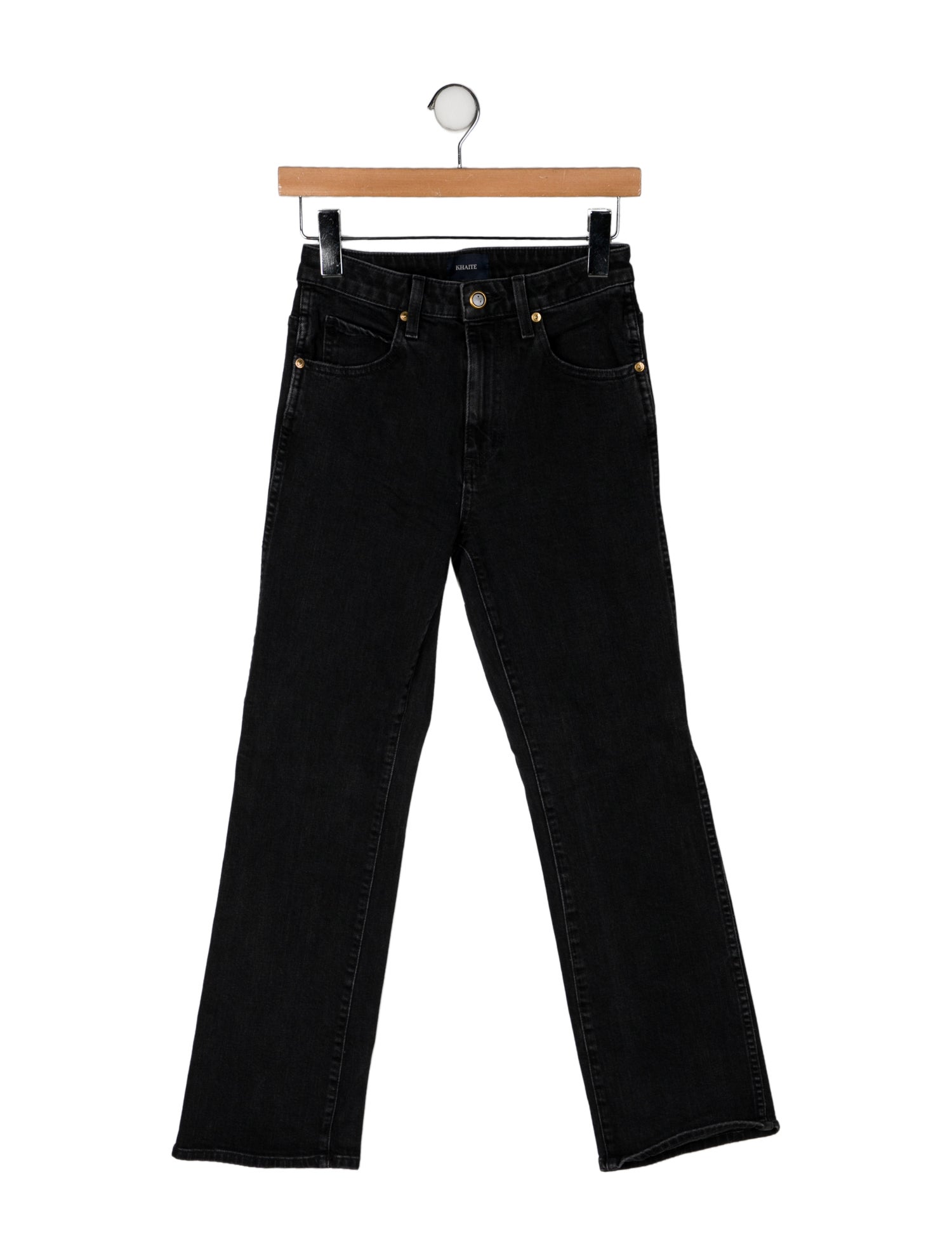 Khaite Mid-Rise Wide Leg Jeans