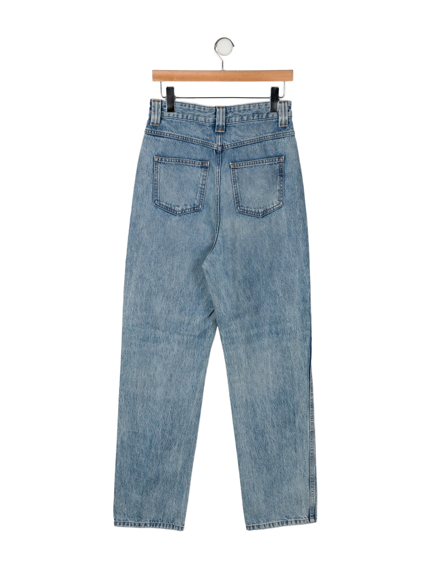 Khaite High-Rise Straight Leg Jeans