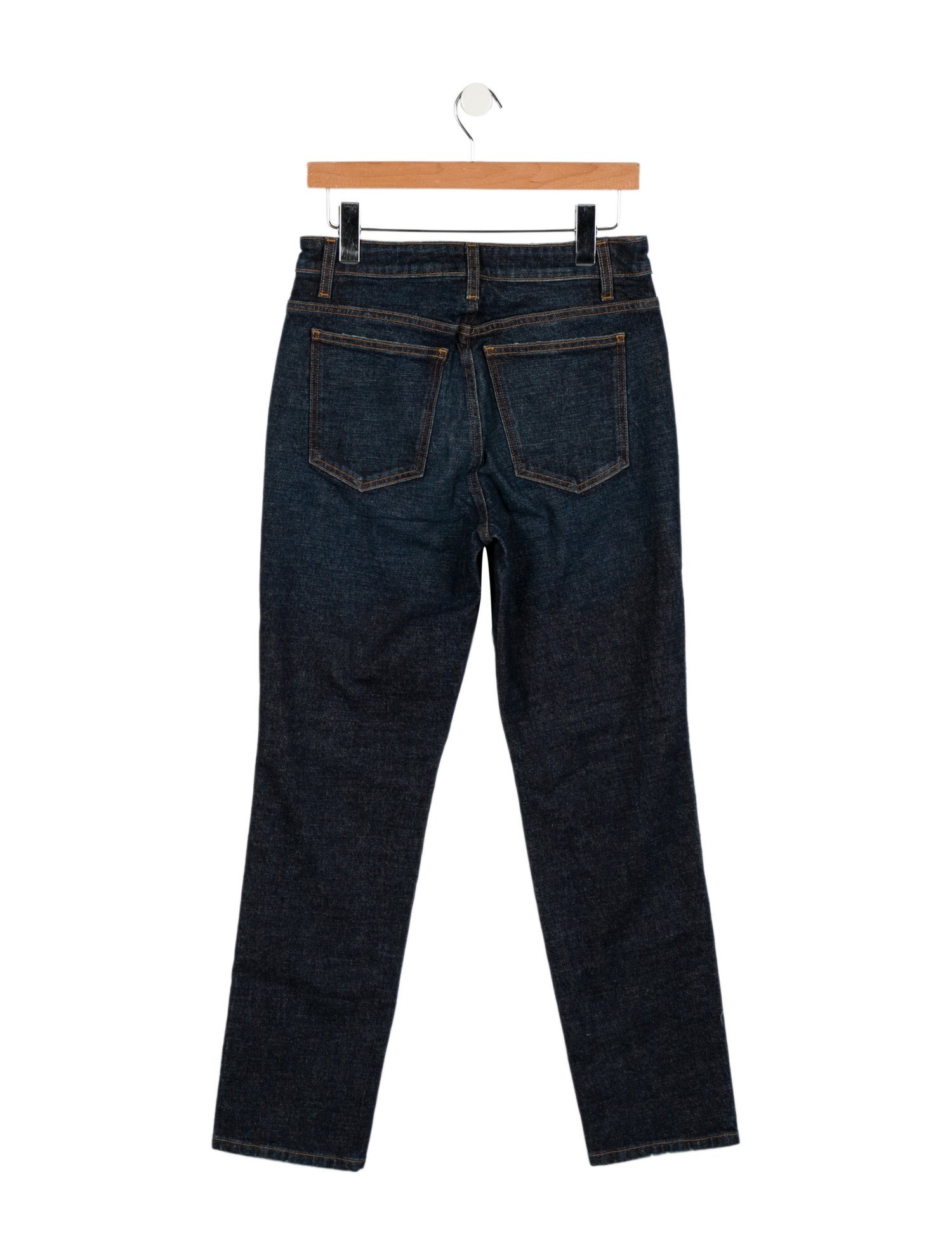 Khaite High-Rise Straight Leg Jeans