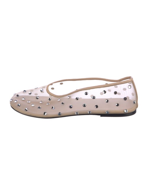 Khaite Mesh Crystal Embellishments Ballet Flats